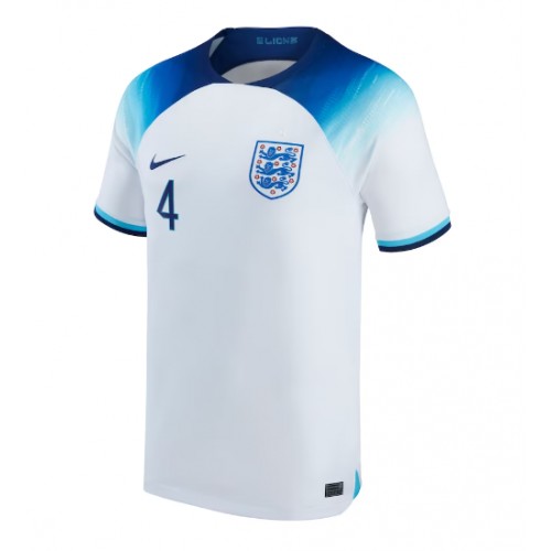 England Declan Rice #4 Replica Home Stadium Shirt World Cup 2022 Short Sleeve